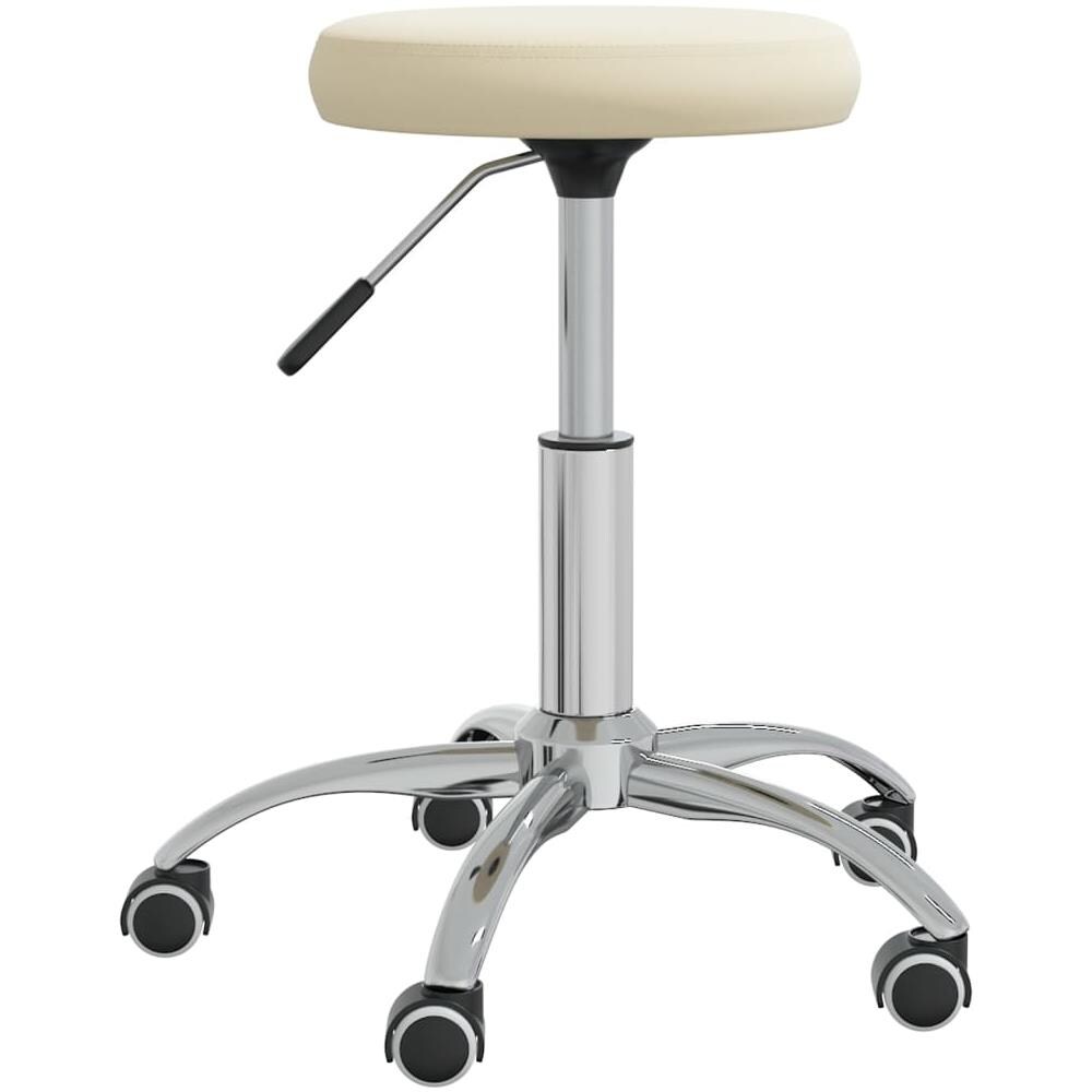 Sedia Girevole Da Ufficio Crema In Velluto - Foto 1