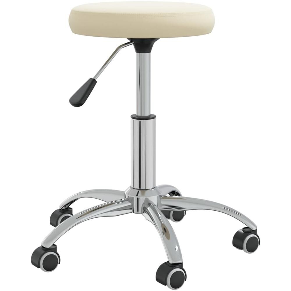 Sedia Girevole Da Ufficio Crema In Velluto - Foto 2