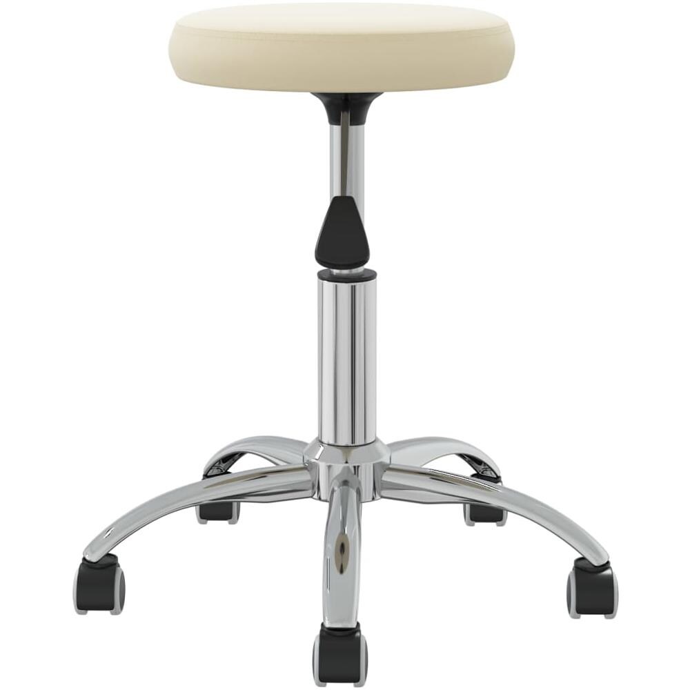 Sedia Girevole Da Ufficio Crema In Velluto - Foto 3