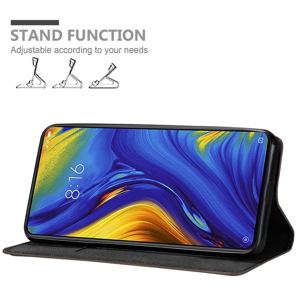 Custodia Compatibile Con Xiaomi Mi Mix 3 In Bruno Caffè - Coperchio Protettiva Con Chiusura Magnetica, Funzione Stand E Tasca Per Le Carte - Foto 2
