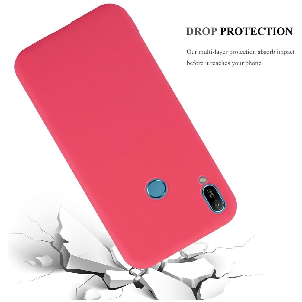 Custodia Compatibile Con Huawei Y6 2019 In Candy Rosso - Coperchio Protettivo In Silicone Tpu Flessibile - Foto 8
