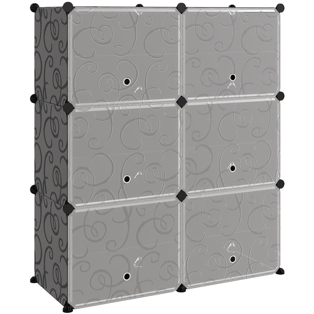 Scarpiera Nera 84,5x31x93,5 Cm In Pp - Foto 2