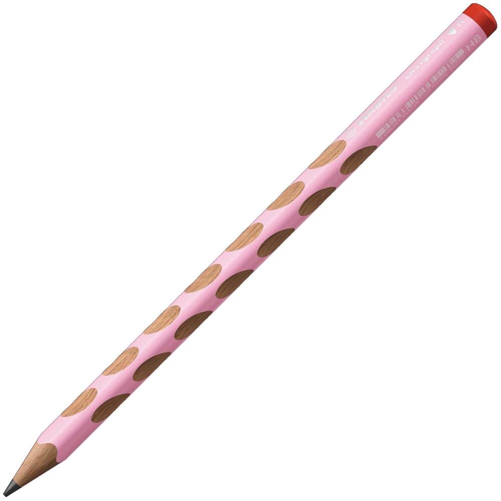 EASYgraph - Matita Ergonomica triangolare - per Destrimani - Rosa Pastel - Pack da 2 - Gradazione HB - Foto 2