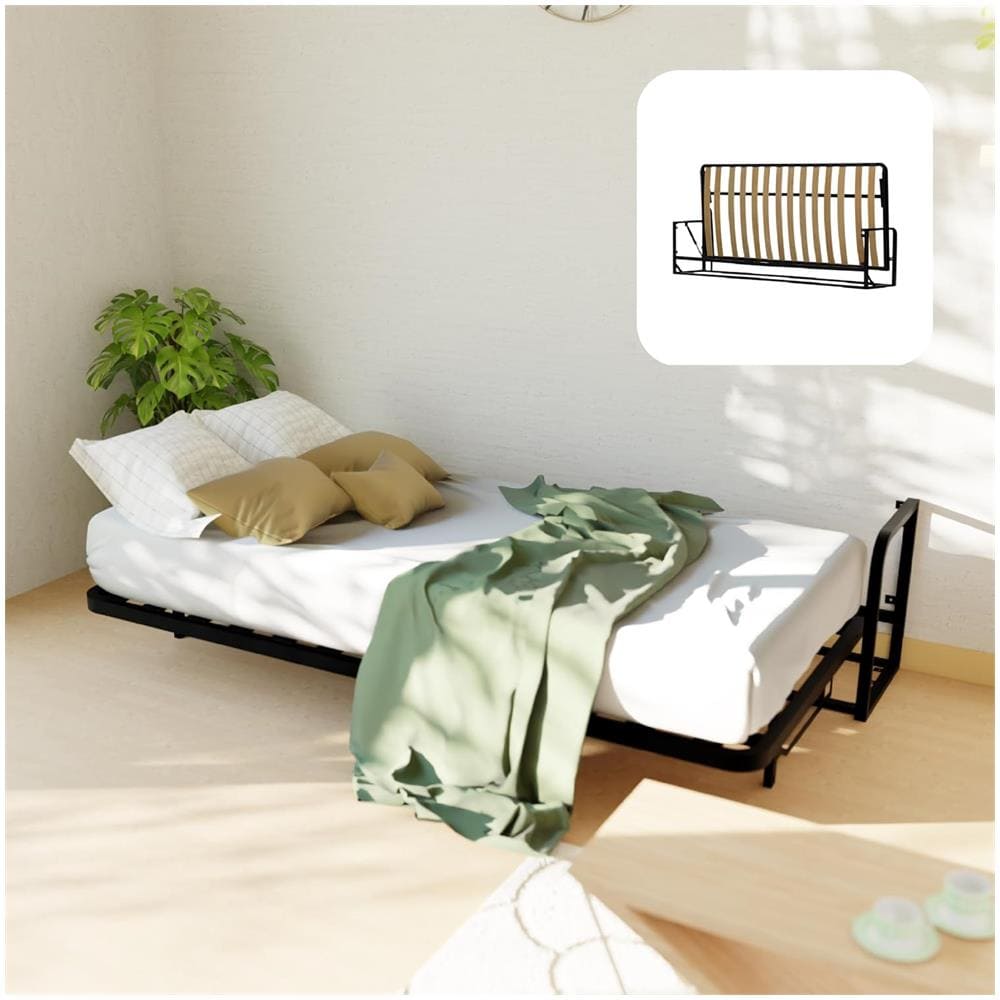 Letto a Scomparsa Orizzontale Classic 190 x 76 - Meccanismo a Pistone a Gas, Supporta fino a 250kg, Design Salva-spazio, Montaggio Facile, Compatibile con Materassi (Spessore Fino a 30cm) - Foto 1