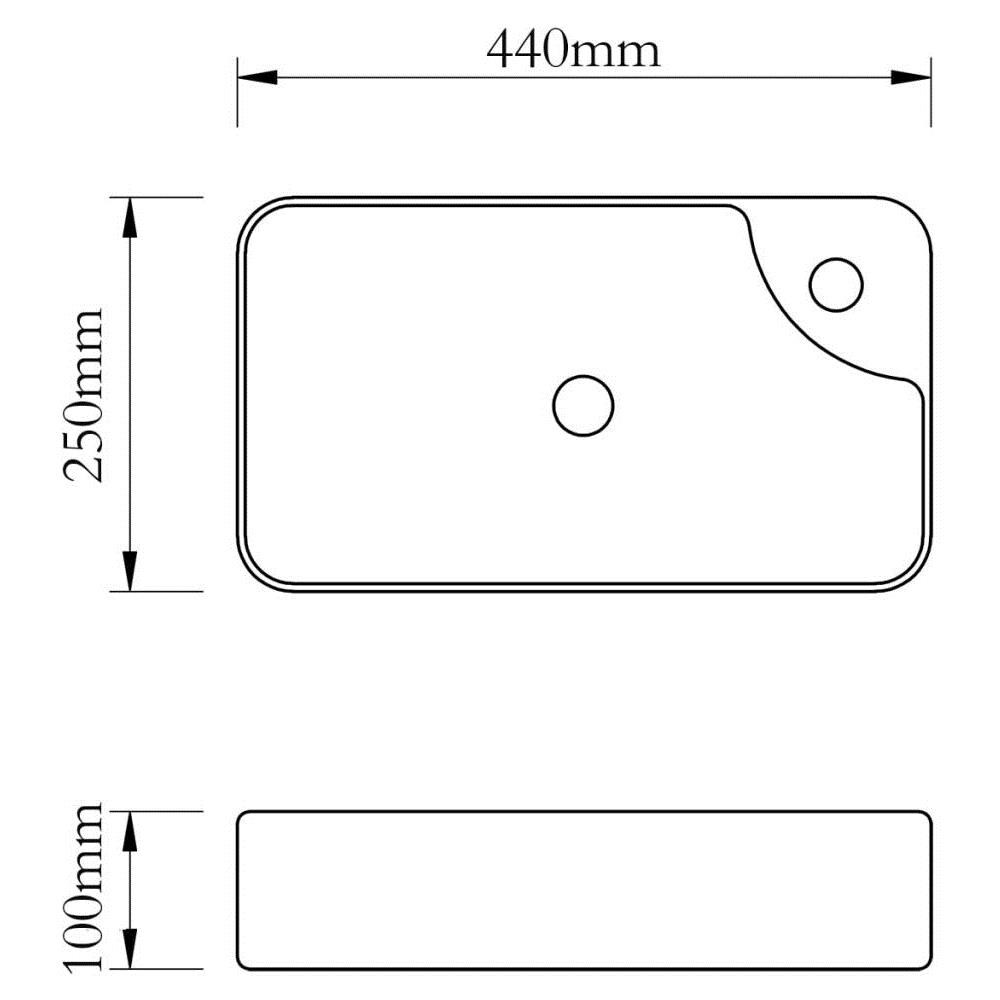 Lavandino Bagno In Ceramica Bianca Con Foro Per Rubinetto - Foto 10