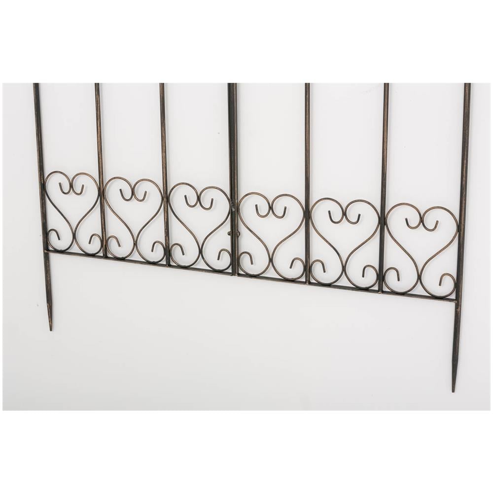 CLP Griglia per piante rampicanti FLIEDER, 150 x 100 cm, in ferro, in stile rustico, spessore delle sbarre 1,5 cm, colori a scelta bronzo - Foto 6