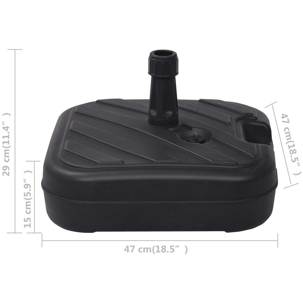 Base Per Ombrellone Riempibile Con Sabbia / acqua 24l Nera - Foto 7