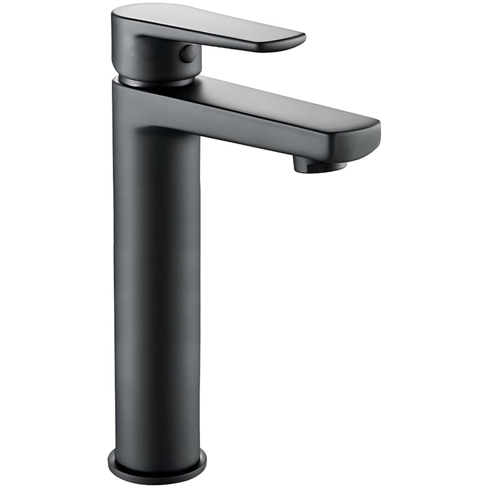 Miscelatore Rubinetto Africa Per Lavabo Con Bocca Alta Ottone Nero Opaco Bagno - Foto 2