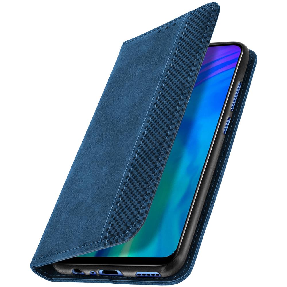 Custodia Honor 20 Lite / 20e Effetto Invecchiato Porta Carte Supporto - Blu - Foto 2