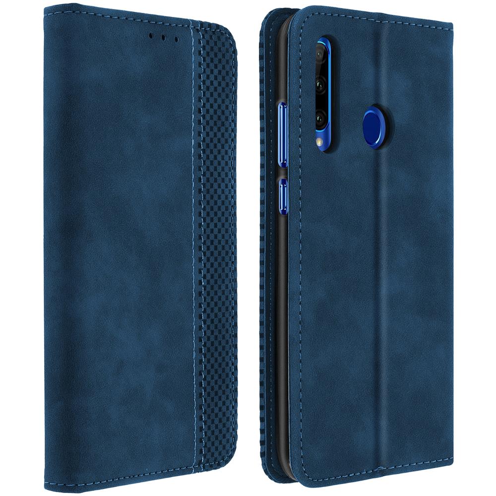 Custodia Honor 20 Lite / 20e Effetto Invecchiato Porta Carte Supporto - Blu - Foto 1