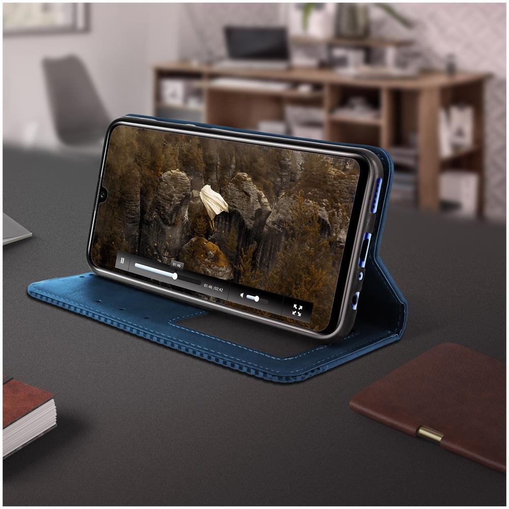 Custodia Honor 20 Lite / 20e Effetto Invecchiato Porta Carte Supporto - Blu - Foto 5