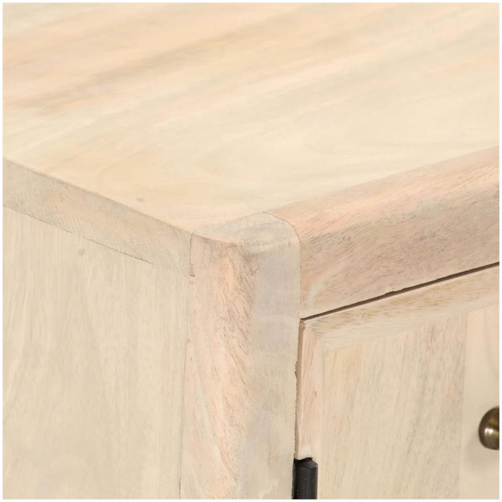 Tavolino Da Caffè 90x45x40 Cm In Legno Massello Di Mango - Foto 2