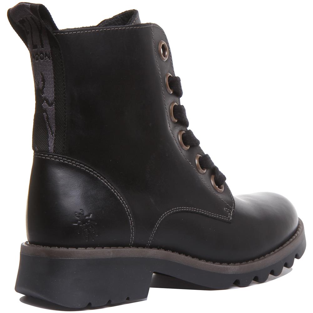 Ragi539 Stringati In Pelle Stivaletti In Nero Per Le Donne - Foto 3