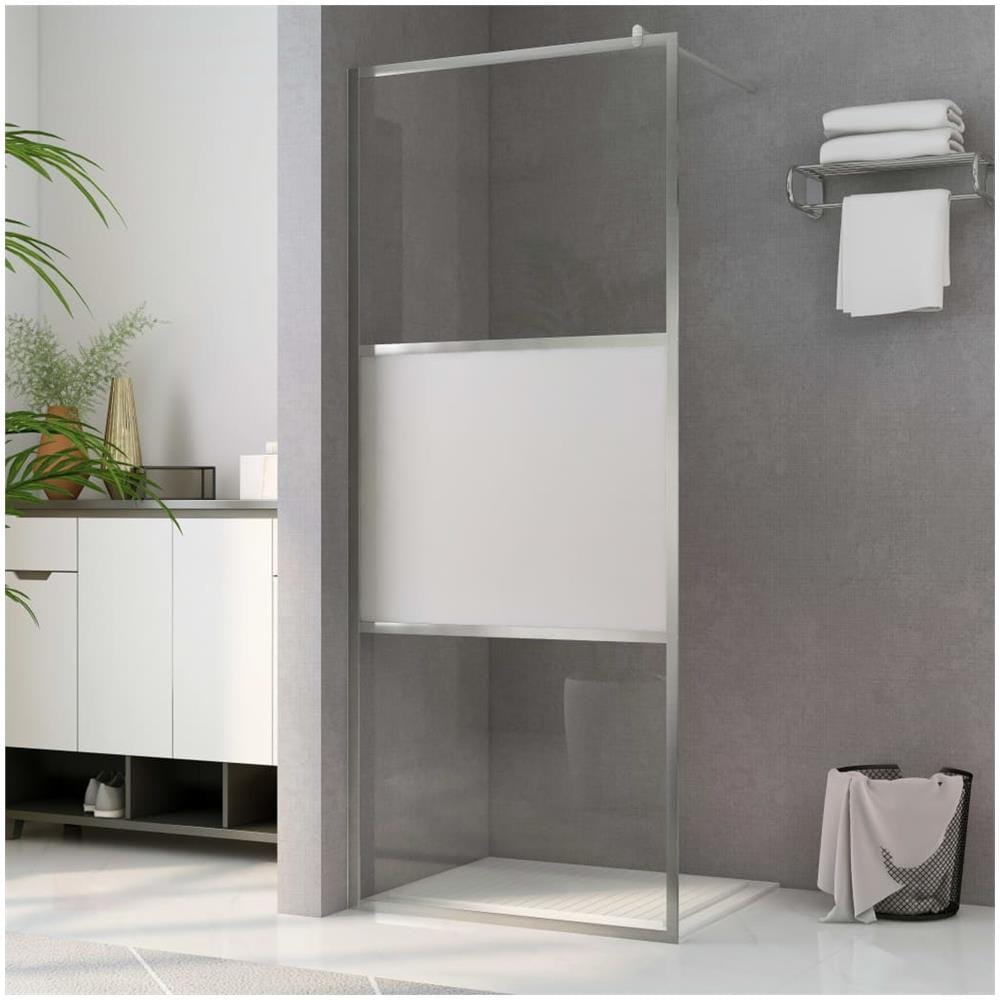 Parete Per Doccia Walk-in Vetro Semi Smerigliato Esg 80x195 Cm - Foto 1