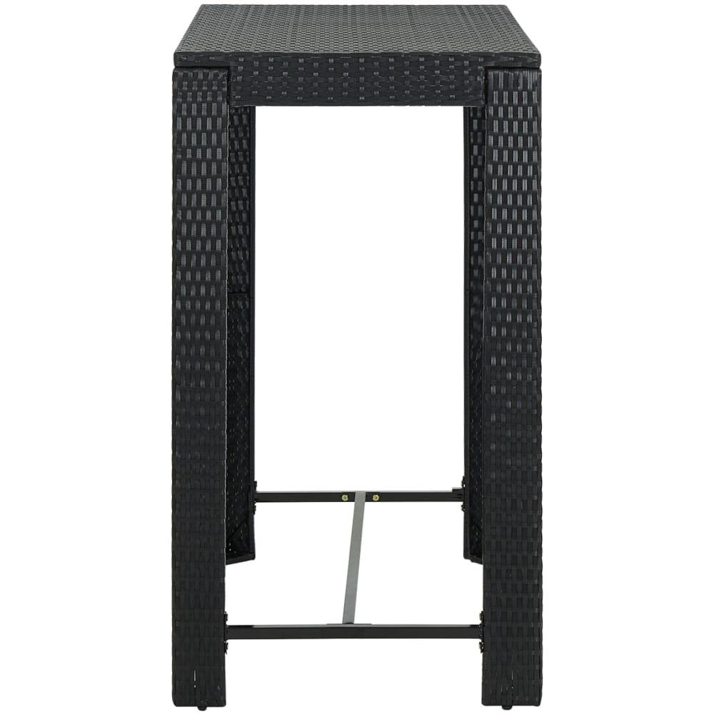 Set Bar Da Giardino 7 Pz Con Cuscini In Polyrattan Nero - Foto 8