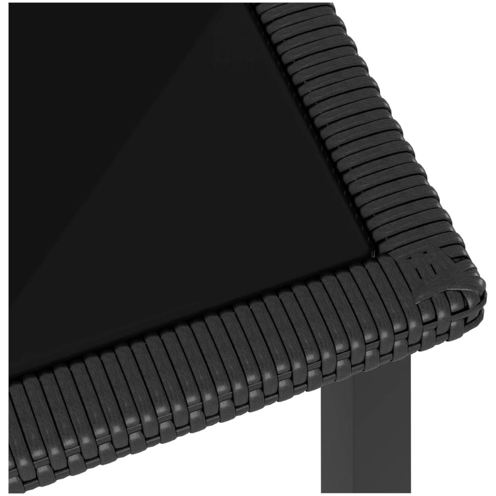 Tavolo da Pranzo da Giardino Nero 70x70x73 cm in Polyrattan - Foto 3