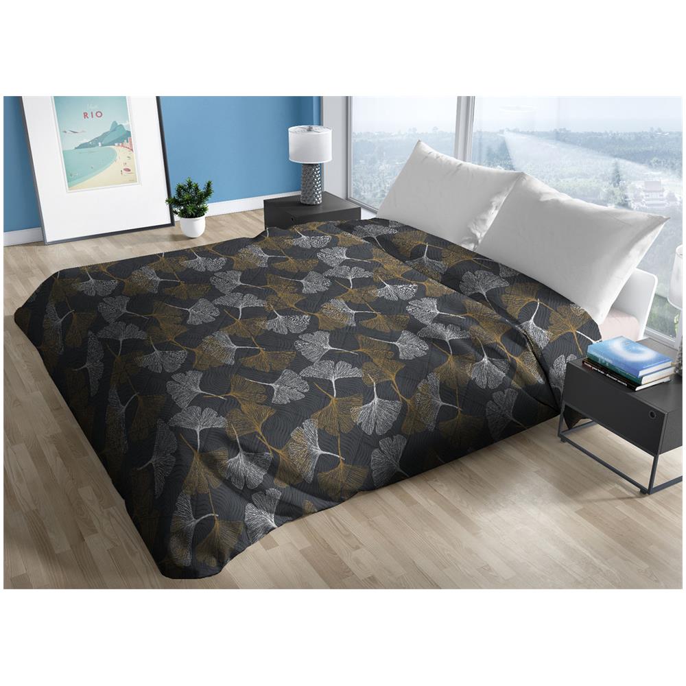 Trapuntino Piumino Estivo Primaverile 100gr mq Made Italy Dis. Ginko Matrimoniale Giallo - Foto 1