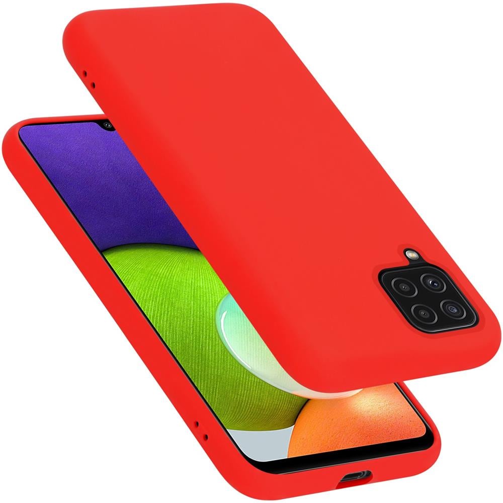 Custodia Compatibile Con Samsung Galaxy A22 4g / M22 / M32 4g In Liquid Rosso - Coperchio Protettivo In Silicone Tpu Flessibile - Foto 1