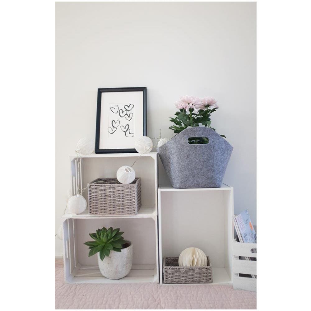 Cestino Portaoggetti Ovale, Feltro - Contenitore 26 L, Zeller - Foto 2