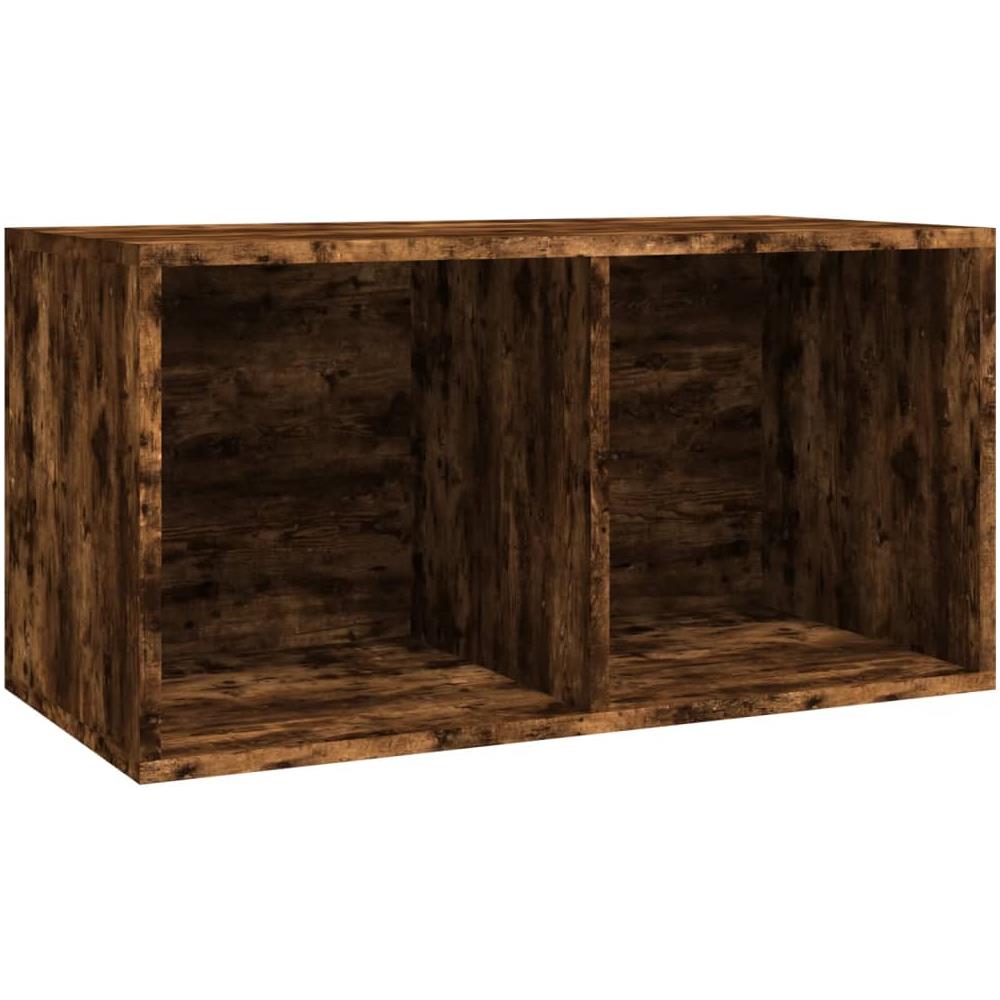 Contenitore per Vinili Rovere Fumo 71x34x36cm Legno Multistrato - Foto 2
