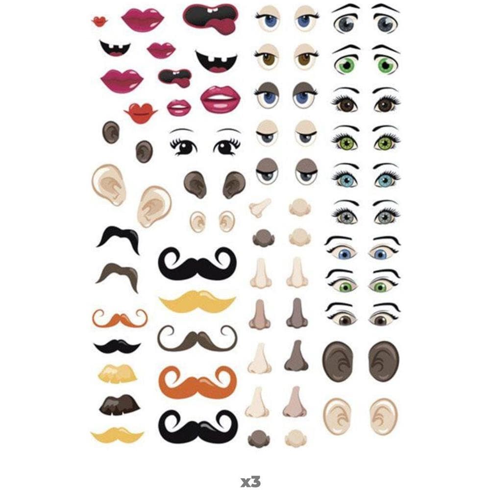 372 Figurine Adesive - Occhi E Viso - Foto 1