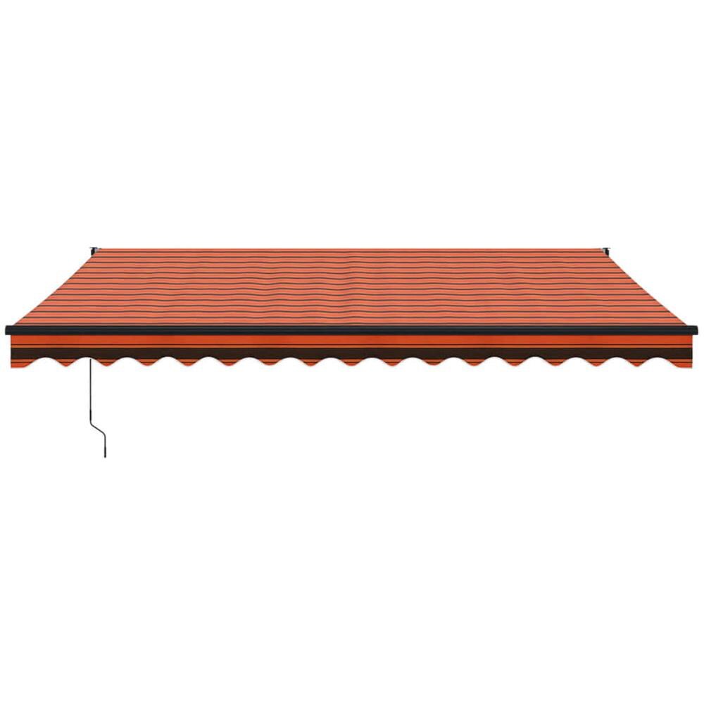Tenda Retrattile Arancione Marrone 4,5x3 M Tessuto E Alluminio - Foto 2