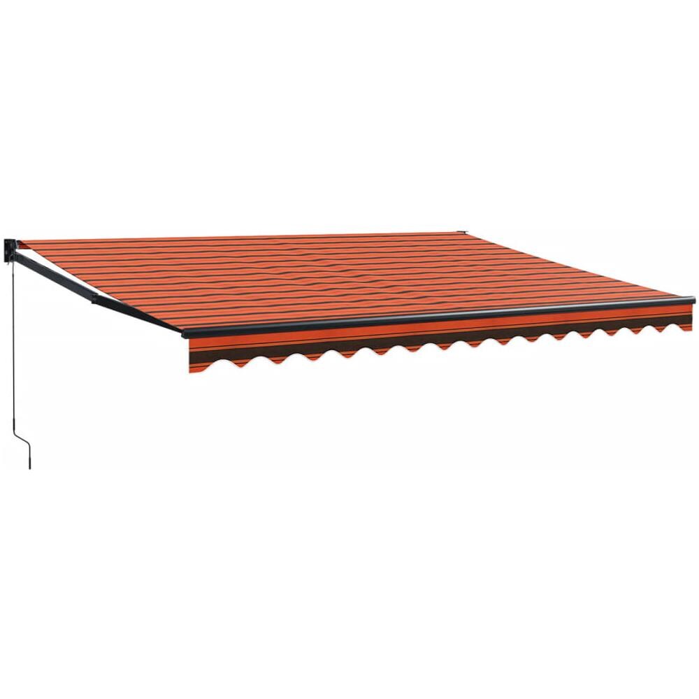 Tenda Retrattile Arancione Marrone 4,5x3 M Tessuto E Alluminio - Foto 1