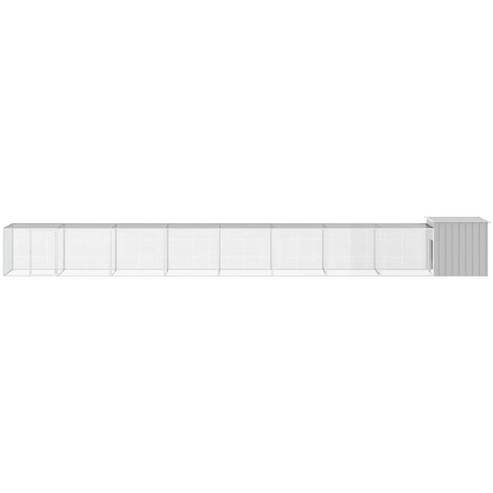 Gabbia Per Polli Grigia 900x91x100 Cm Acciaio Zincato - Foto 3