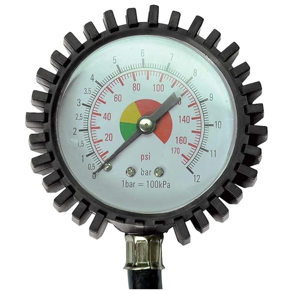 Manometro per Compressore 12 Bar Misuratore di Pressione Gomme Semiprofessionale - Foto 2