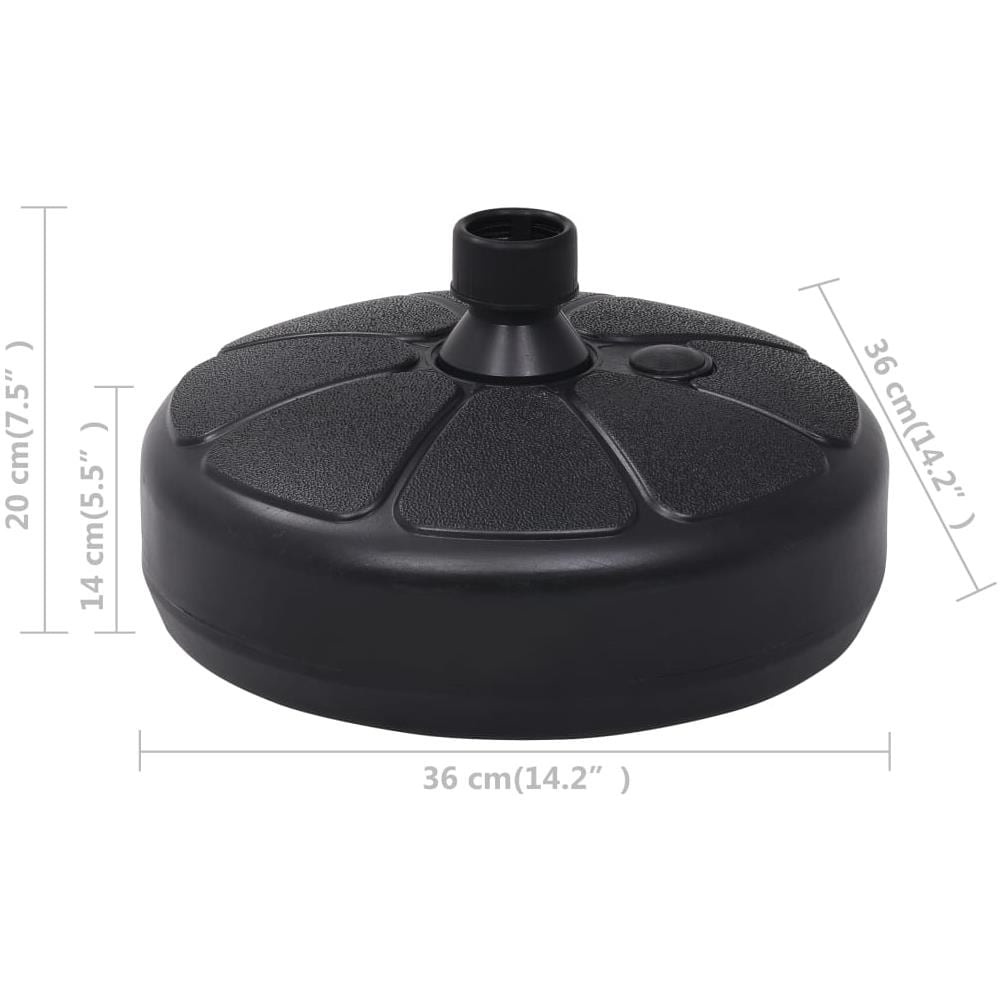 Base Per Ombrellone Riempibile Con Sabbia / acqua 15l Nera - Foto 9