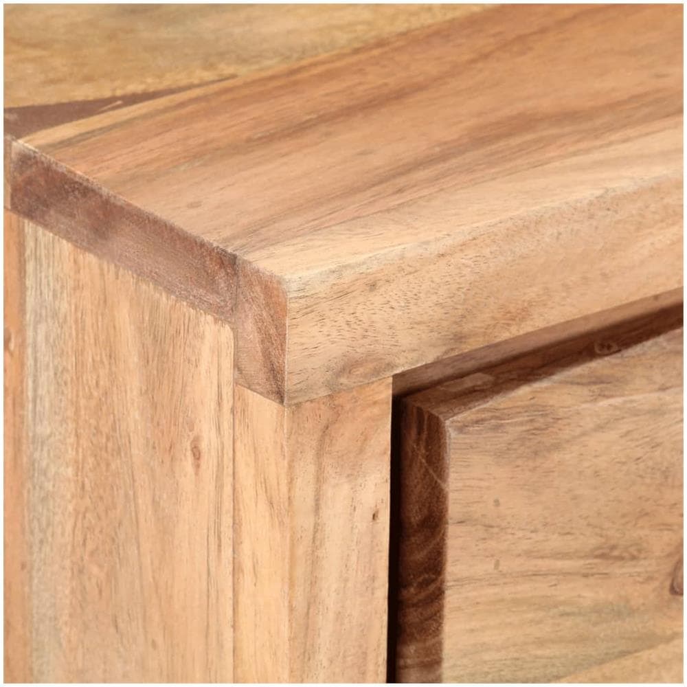 Tavolo Consolle 100x35x76cm In Massello D'acacia Con Bordi Vivi - Foto 2
