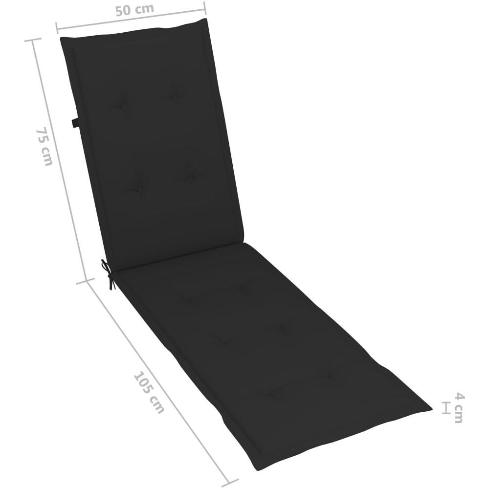 Cuscino Per Sdraio Nero (75+105) x50x4 Cm - Foto 10