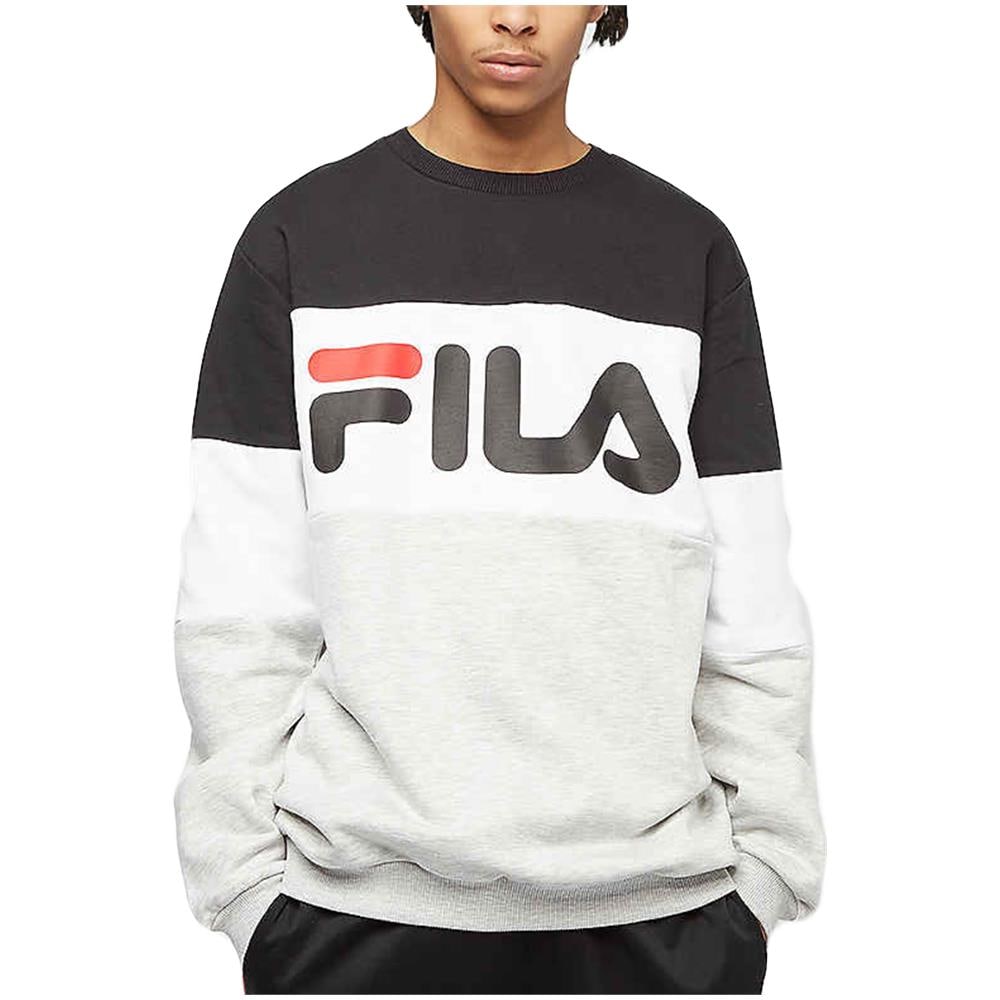 Felpa Girocollo Uomo Straight Blocked Crew Nera Taglia Xs Codice 681255-i85 - Foto 1