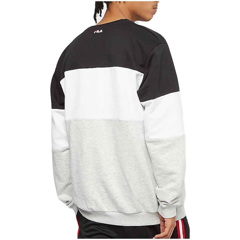 Felpa Girocollo Uomo Straight Blocked Crew Nera Taglia Xs Codice 681255-i85 - Foto 2