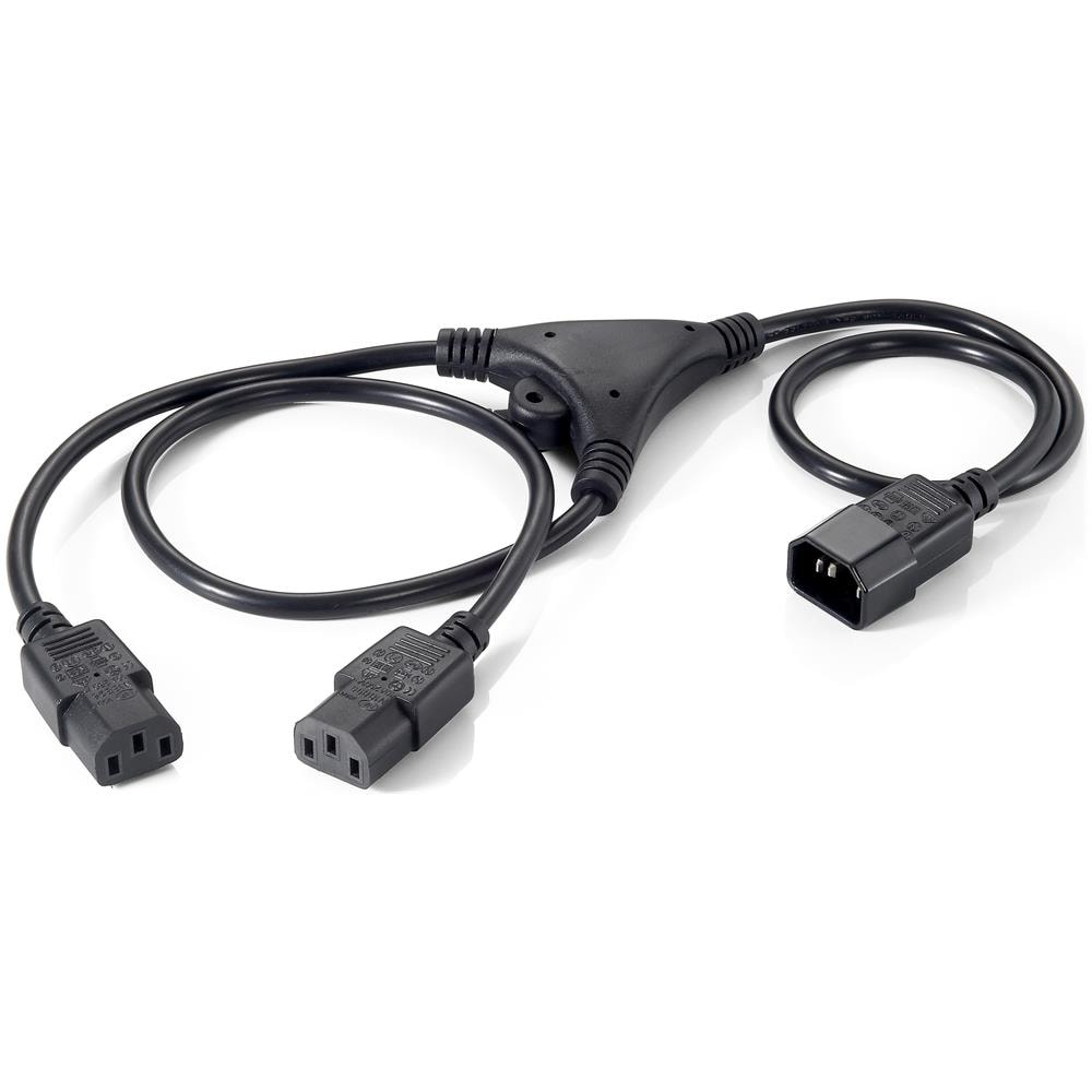Power Extension Cable, Y - Version, C14 coupler, C13 coupler, Maschio / femmina - Foto 2