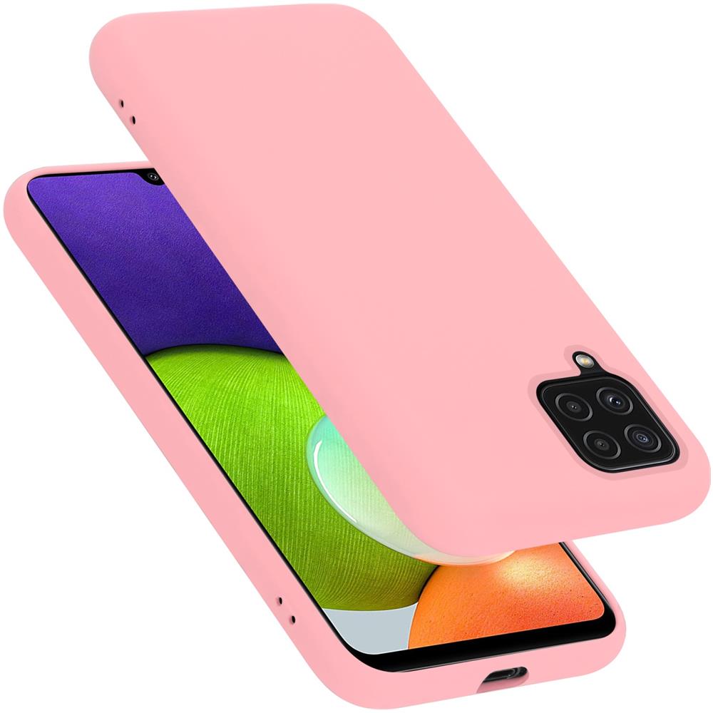 Custodia Compatibile Con Samsung Galaxy A22 4g / M22 / M32 4g In Liquid Rosa - Coperchio Protettivo In Silicone Tpu Flessibile - Foto 1