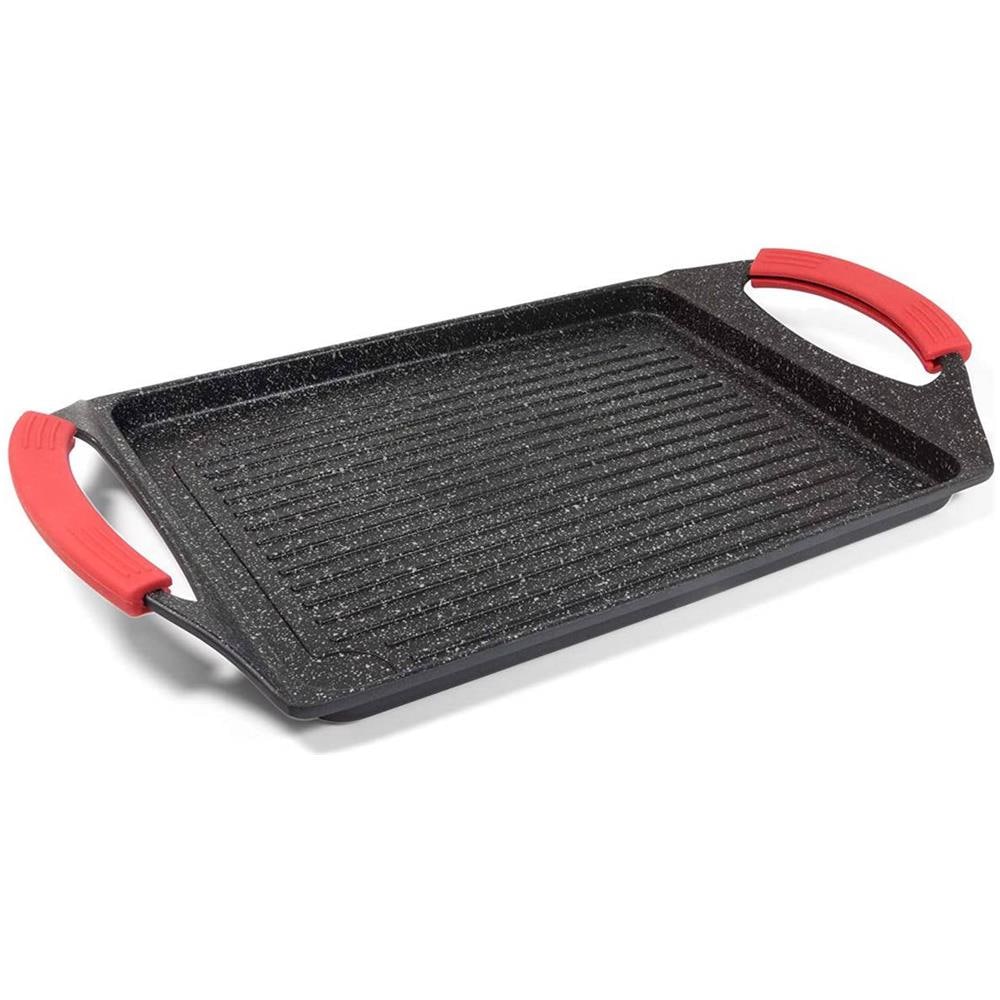 Moneta Progrill, Bistecchiera, Cm 35x22 Rettangolare Adatta Ad Induzione Qualità Extra - Foto 1