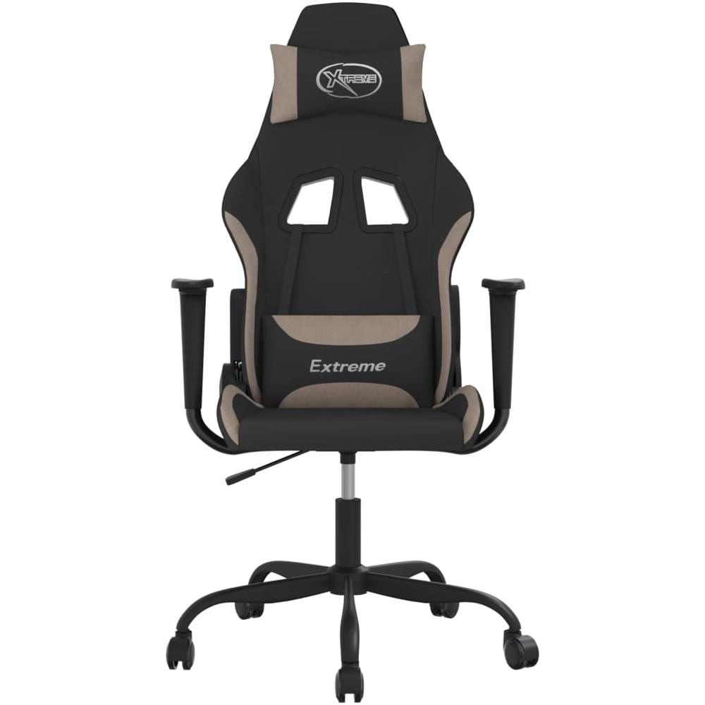 Sedia Da Gaming Nero E Tortora In Tessuto - Foto 3