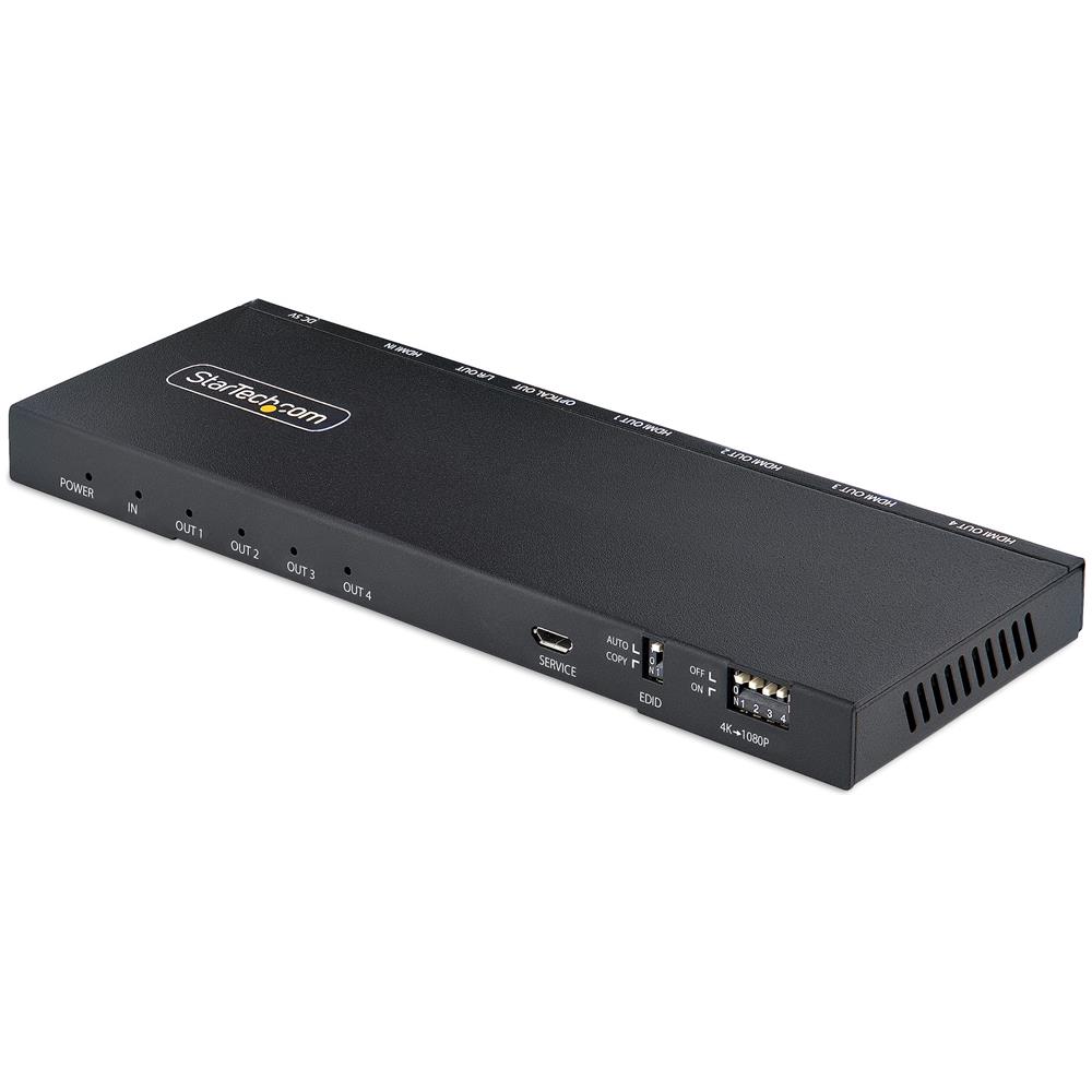 Splitter HDMI 4K con 4 Porte - Sdoppiatore HDMI 2.0 4K 60Hz 1 In e 4 Out - HUB HDMI 4K con Scaler Integrato - Splitter HDMI con Porta Audio 3,5 mm /ottica - Foto 1