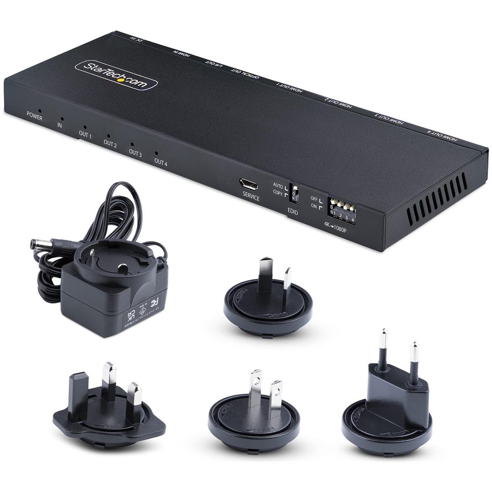Splitter HDMI 4K con 4 Porte - Sdoppiatore HDMI 2.0 4K 60Hz 1 In e 4 Out - HUB HDMI 4K con Scaler Integrato - Splitter HDMI con Porta Audio 3,5 mm /ottica - Foto 7