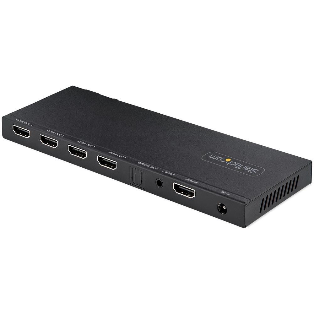 Splitter HDMI 4K con 4 Porte - Sdoppiatore HDMI 2.0 4K 60Hz 1 In e 4 Out - HUB HDMI 4K con Scaler Integrato - Splitter HDMI con Porta Audio 3,5 mm /ottica - Foto 2