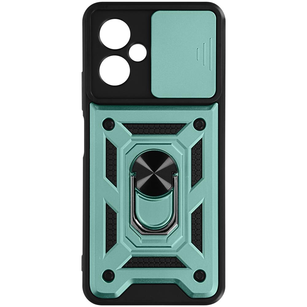 Cover Xiaomi Redmi Note 12 5g Con Copri-fotocamera E Anello Di Supporto Verde - Foto 1