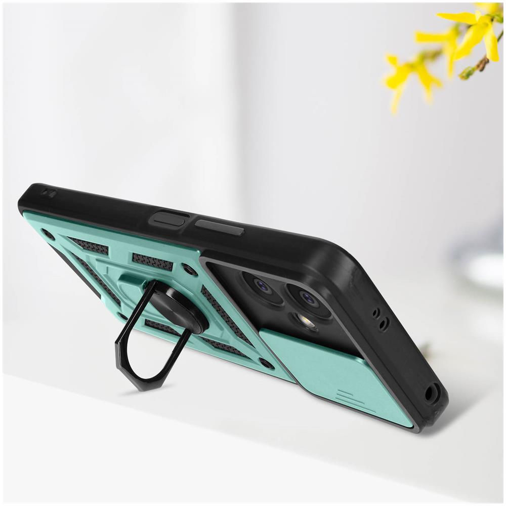 Cover Xiaomi Redmi Note 12 5g Con Copri-fotocamera E Anello Di Supporto Verde - Foto 5