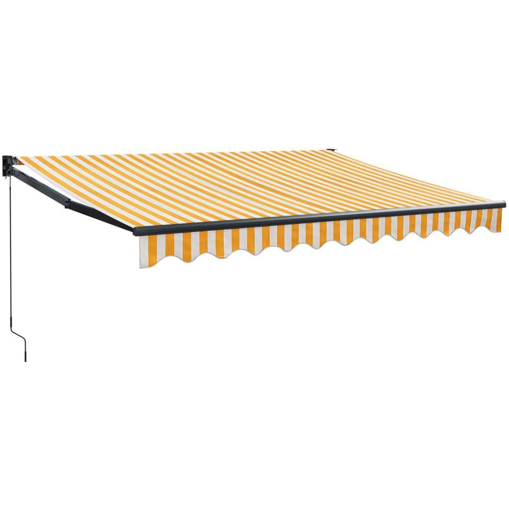 Tenda Retrattile Gialla E Bianca 3x2,5 M In Tessuto E Alluminio - Foto 1