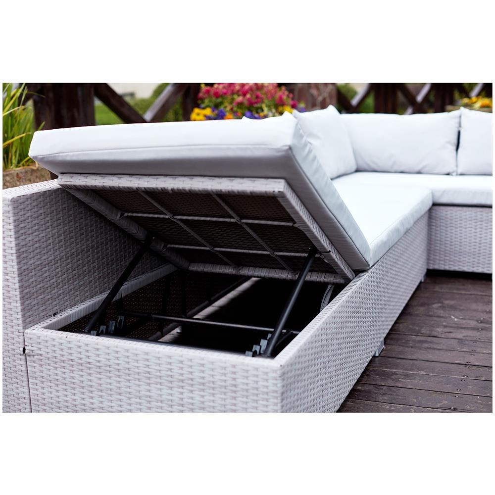 Set Di Mobili Da Giardino 10 Posti In Resina Grigio Samoa - Foto 2