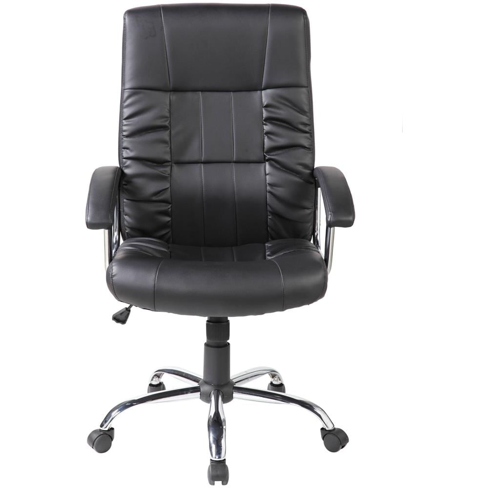 Sedia Da Ufficio Melton, Poltrona Direzionale Con Braccioli, Sedia Ergonomica Da Ufficio, 69x64h106/116 Cm, Nero - Foto 2