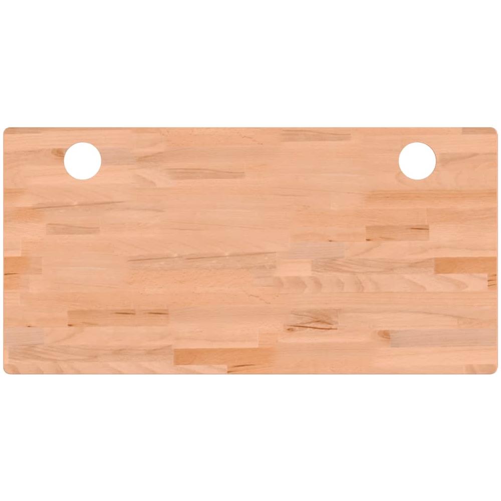 Piano Per Scrivania 110x55x1,5 Cm In Legno Massello Di Faggio - Foto 2