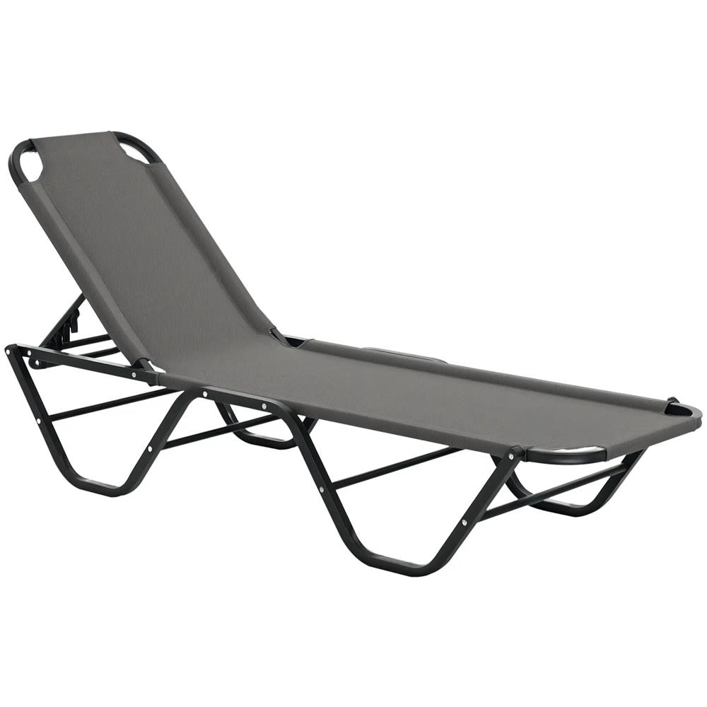 Lettino Alluminio Textilene Lettino Prendisole In Alluminio Con Schienale Reclinabile A 5 Livelli 163x58 5x91cm Crema 84b 386cw Lettini Prendisole Portatili - 8