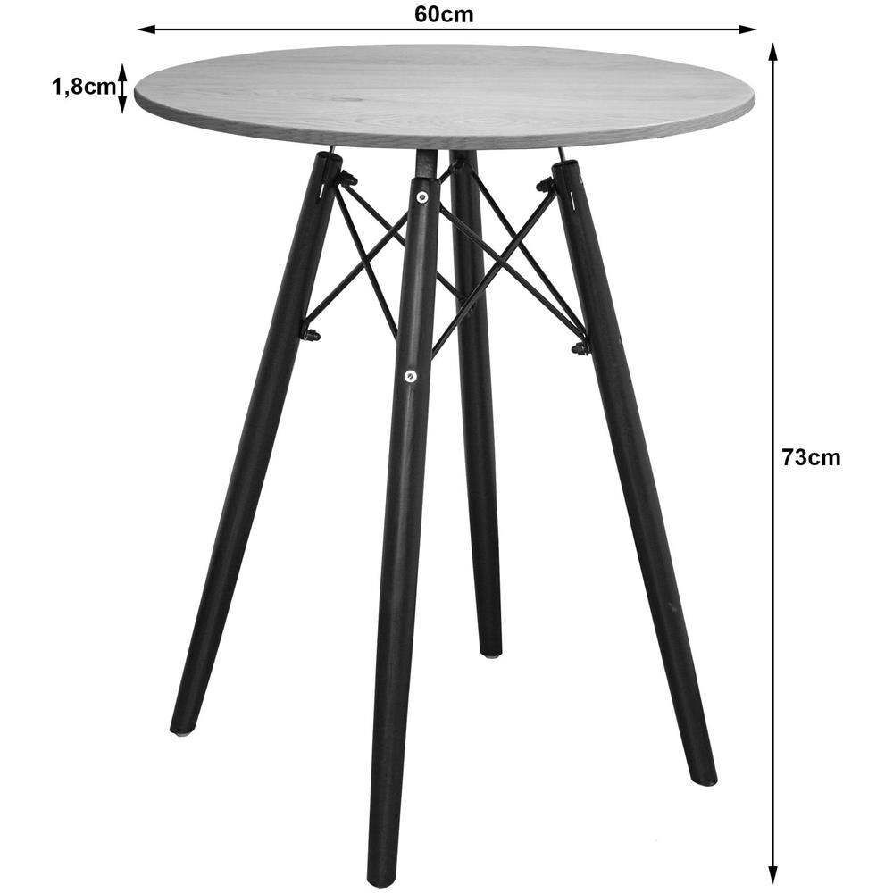 Tavolo rotondo KOVA Frassino scuro 60cm - Foto 2