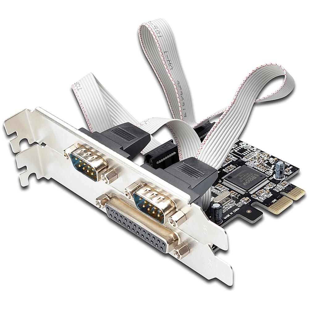 Scheda di interfaccia PCIe Combo 2+1 porte seriali e paralle - Foto 1